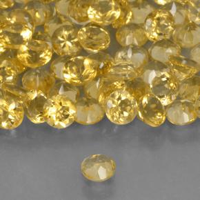 4.81天然金色黄水晶，圆形切割，3.53毫米，VVS-VS