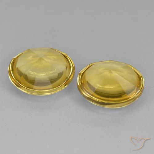 9.85克拉天然黄水晶，圆形的，透明