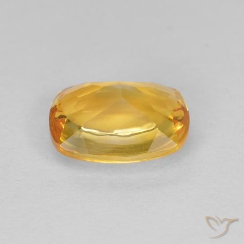 1.26克拉天然黄水晶，软垫，透明