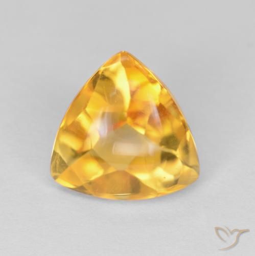 1.81ct 天然 金橙色 黄水晶, 胖三角形, 透明