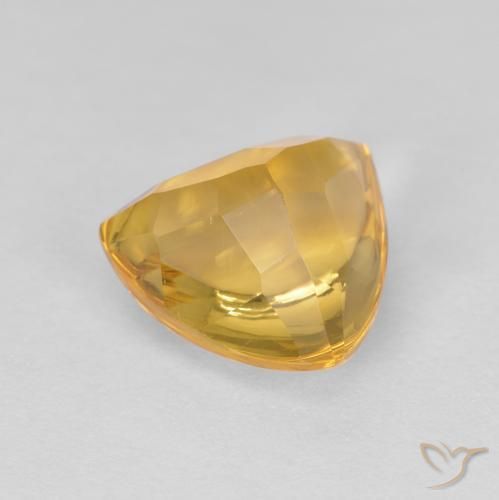1.81克拉天然黄水晶，胖三角形，透明