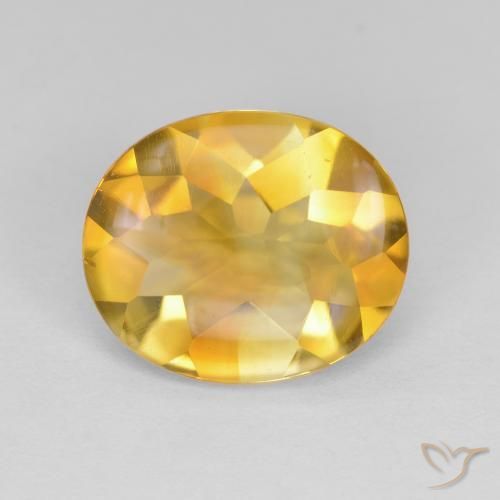 3.81ct 天然 深金橙色 黄水晶, 椭圆形, 透明