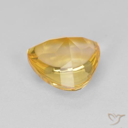 1.64克拉天然黄水晶，胖三角形，透明