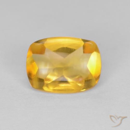 1.25ct 天然 中金 黄水晶, 软垫, 透明