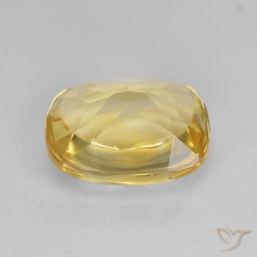 4.68克拉天然黄水晶，软垫，透明