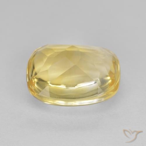 5.66克拉天然黄水晶，软垫，透明