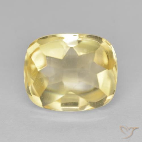 6.69ct 天然 金色 黄水晶, 软垫, 透明