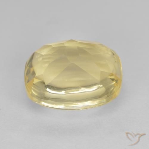 6.69克拉天然黄水晶，软垫，透明
