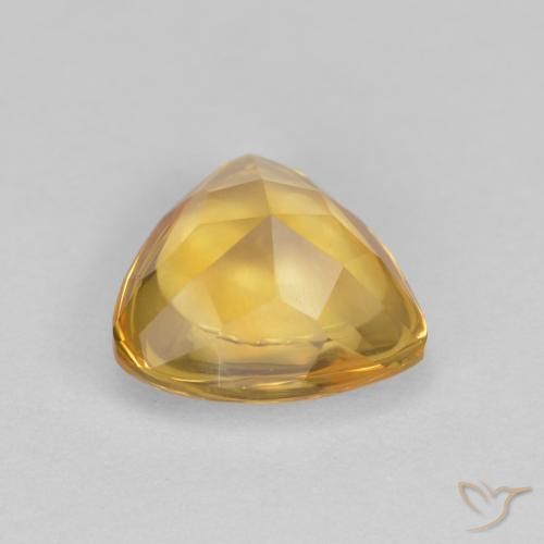 1.48克拉天然黄水晶，胖三角形，透明