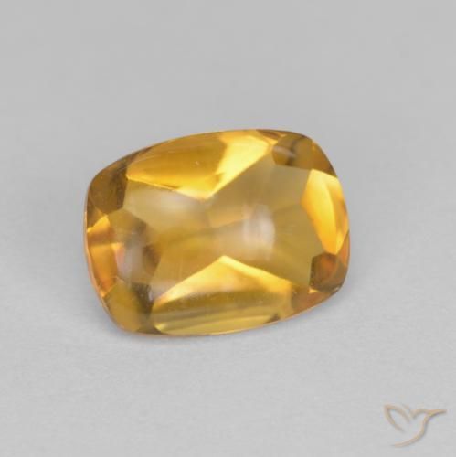 1.36克拉天然黄水晶，软垫，透明