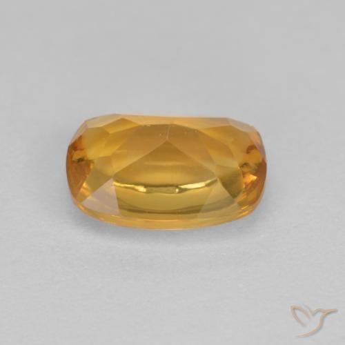 1.36克拉天然黄水晶，软垫，透明