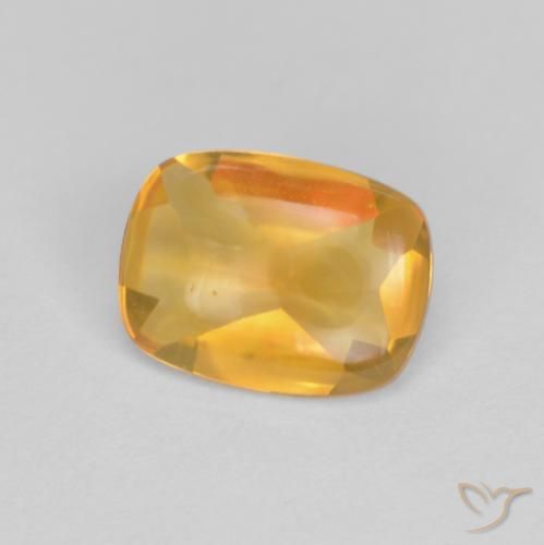 1.15克拉天然黄水晶，软垫，透明
