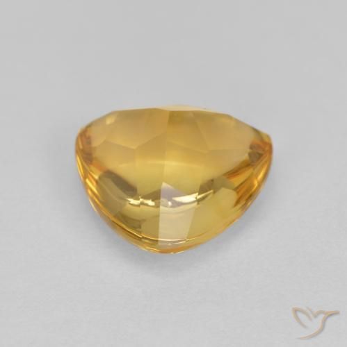 1.56克拉天然黄水晶，胖三角形，透明