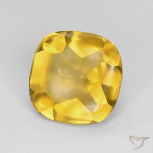 3.40ct 天然 金色 黄水晶, 软垫, 透明