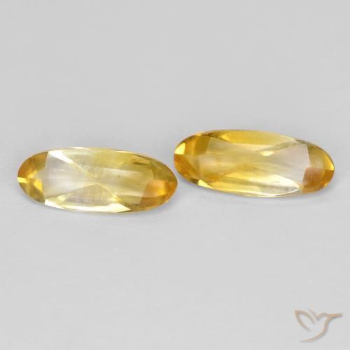 1.53克拉天然黄水晶，椭圆形，透明