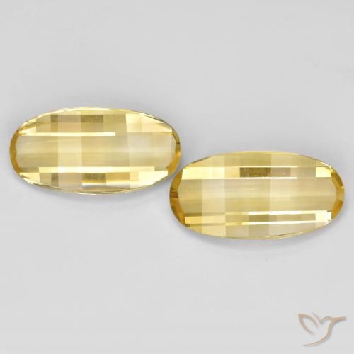 4.91ctw 天然 金色 黄水晶, 椭圆形, VVS