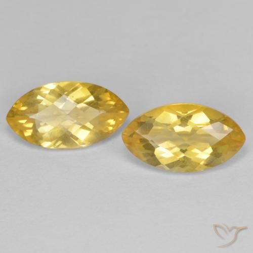 1.75ctw 天然 金色 黄水晶, 榄尖形, VS