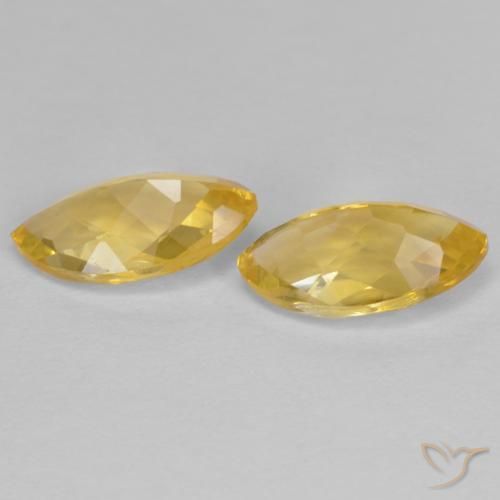 1.75克拉天然黄水晶，榄尖形，VS