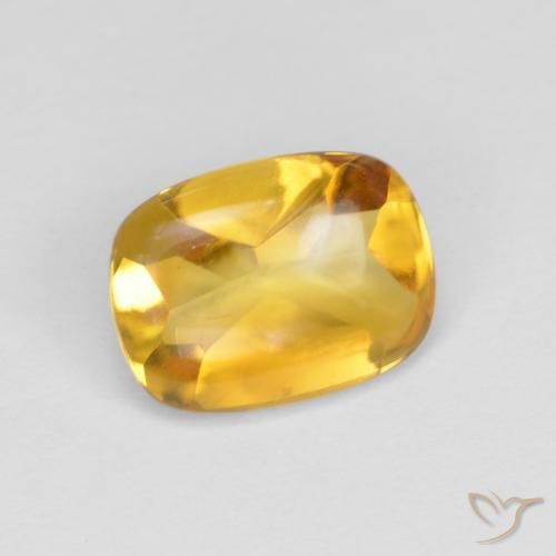 1.28ct 天然 金色 黄水晶, 软垫, 透明