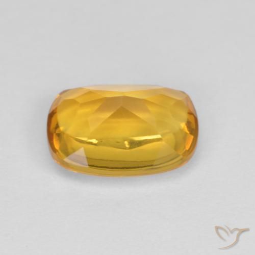 1.28克拉天然黄水晶，软垫，透明