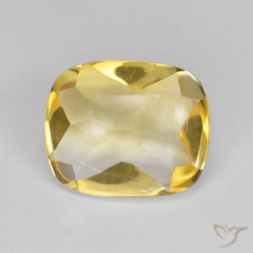 4.80ct 天然 亮金 黄水晶, 软垫, 透明