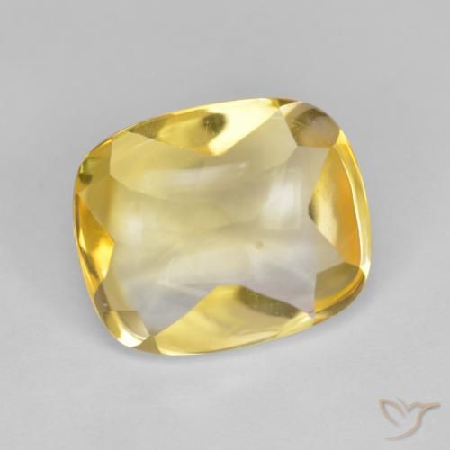 4.80克拉天然黄水晶，软垫，透明