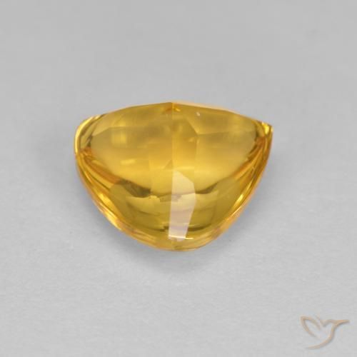 1.72克拉天然黄水晶，胖三角形，透明