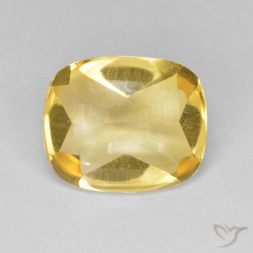 4.96ct 天然 金色 黄水晶, 软垫, 透明