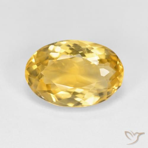 4.03ct 天然 金色 黄水晶, 椭圆形, VS