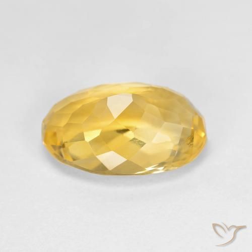 4.03克拉天然黄水晶，椭圆形，VS