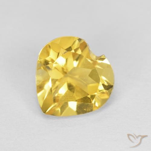 0.79ct 天然 托斯卡纳黄 黄水晶, 心形, VVS-VS