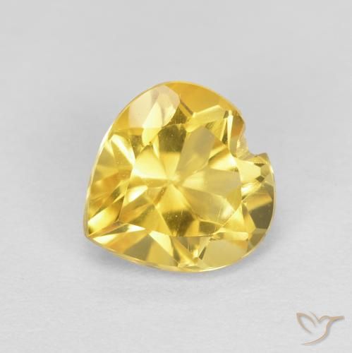 0.78ct 天然 托斯卡纳黄 黄水晶, 心形, VVS-VS