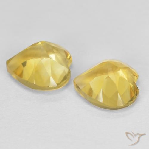 1.37克拉天然黄水晶，心形，VVS-VS