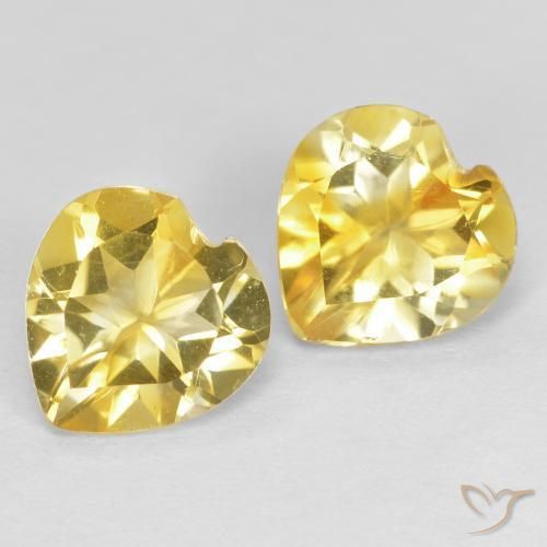1.32克拉天然黄水晶，心形，VVS-VS