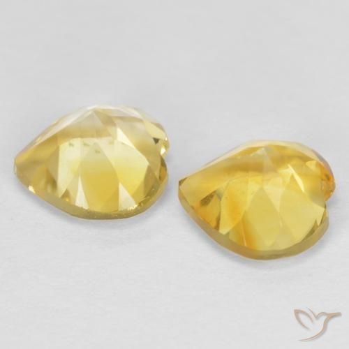 1.32克拉天然黄水晶，心形，VVS-VS