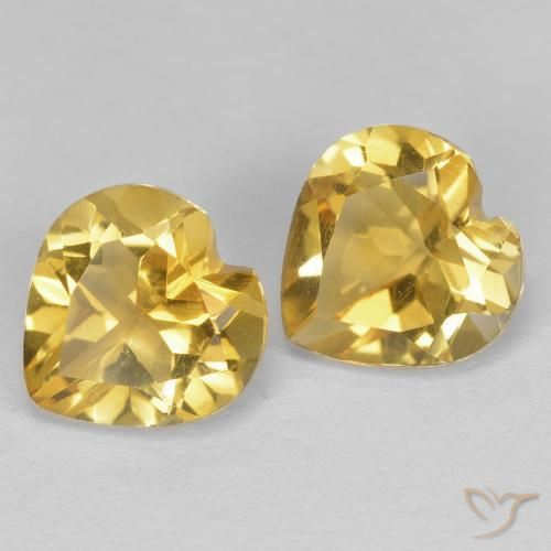 1.33ctw 天然 中金 黄水晶, 心形, VVS-VS