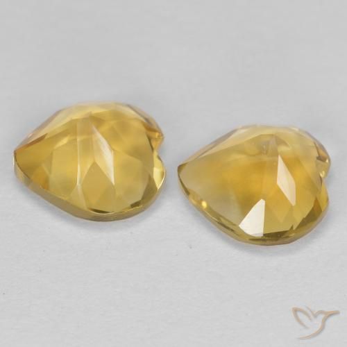 1.33克拉天然黄水晶，心形，VVS-VS
