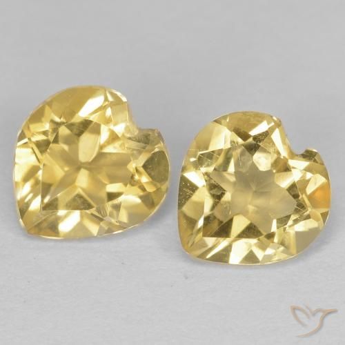 1.19ctw 天然 金色 黄水晶, 心形, VVS-VS