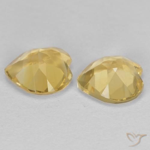 1.19克拉天然黄水晶，心形，VVS-VS