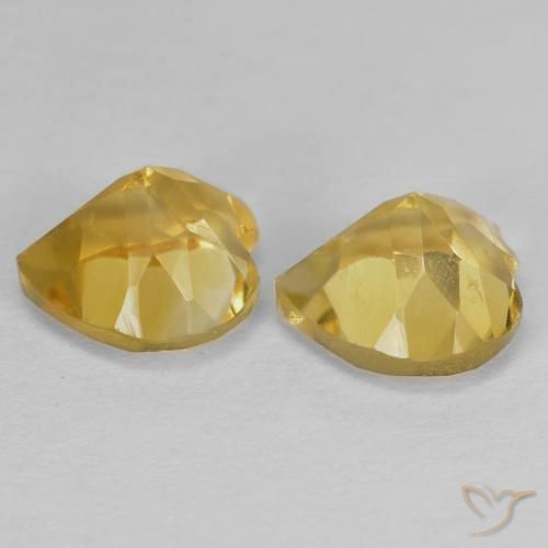 1.52克拉天然黄水晶，心形，VVS-VS