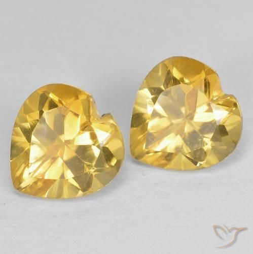 1.58克拉天然黄水晶，心形，VVS-VS