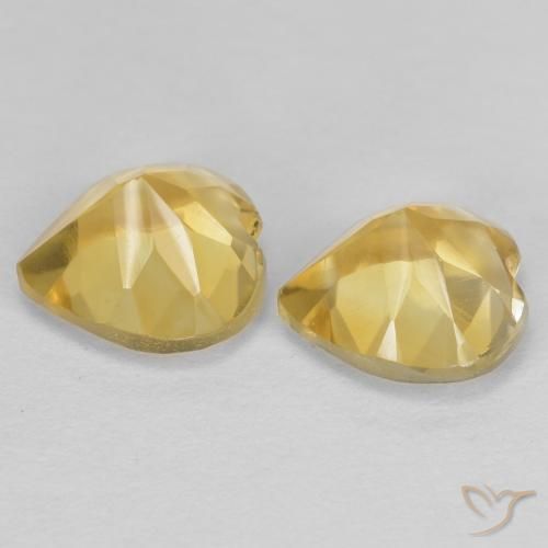 1.58克拉天然黄水晶，心形，VVS-VS