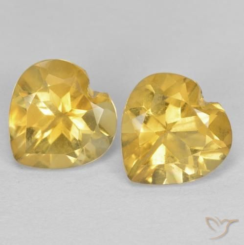 1.40ctw 天然 黄金色 黄水晶, 心形, VVS-VS