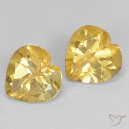 1.40克拉天然黄水晶，心形，VVS-VS