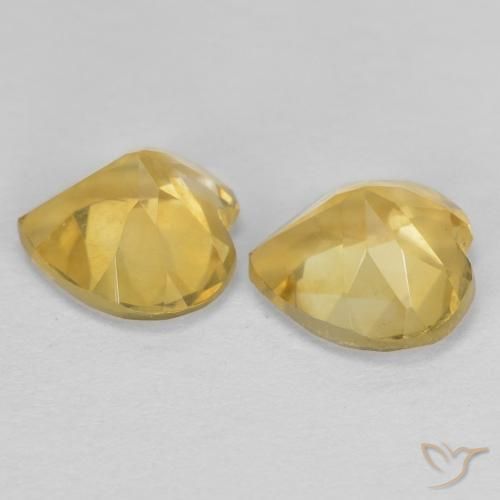 1.40克拉天然黄水晶，心形，VVS-VS