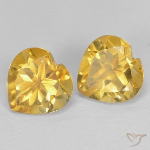 1.37ctw 天然 金色 黄水晶, 心形, VVS-VS