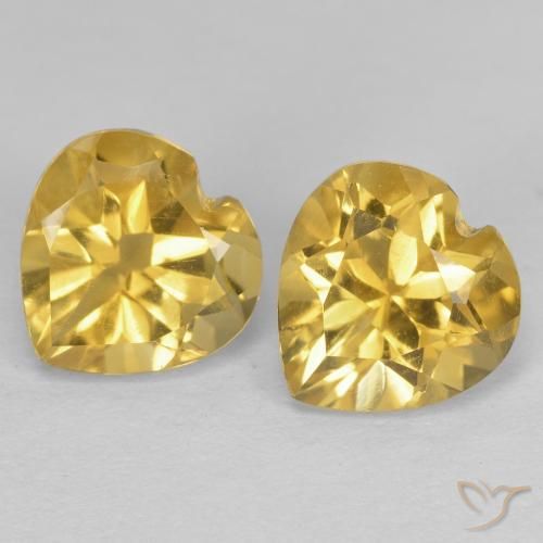 1.47克拉天然黄水晶，心形，VVS-VS