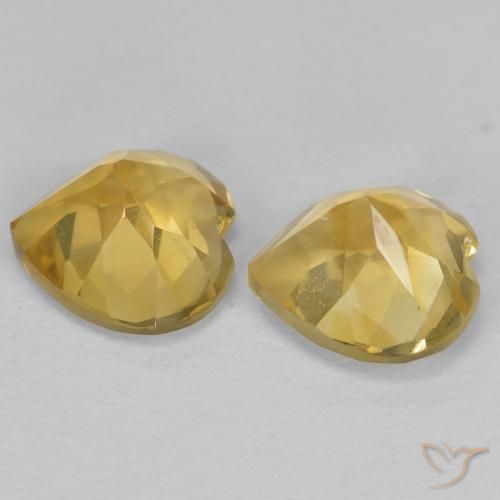 1.47克拉天然黄水晶，心形，VVS-VS
