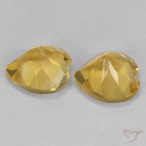 1.53克拉天然黄水晶，心形，VVS-VS