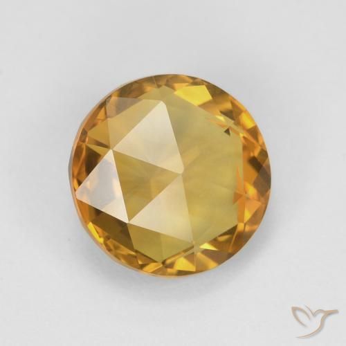 1.91克拉天然黄水晶，圆形的，VVS
